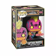 Funko Pop! Marvel: The Infinity Saga - Captain Marvel (Neon) 908 - Target Exclusive Bobblehead